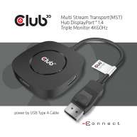 Multi Stream Transport(MST)Hub DisplayPort™ 1.4 Triple Monitor