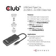 USB Gen2 Typ-C auf 2x USB A + 2x USB C Daten Hub